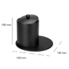 Balde de Gelo Polipele Preto 1.2L